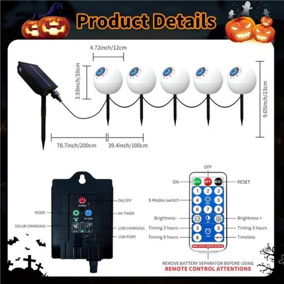 Outdoor Solar Lights Waterproof Decorations, 5 Pack Solar Globe Lights - Picture 4 of 8